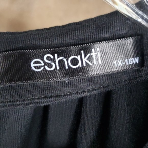 Eshakti Pleated Jersey Knit Maxi Dress 16W- 1X - Picture 7 of 8